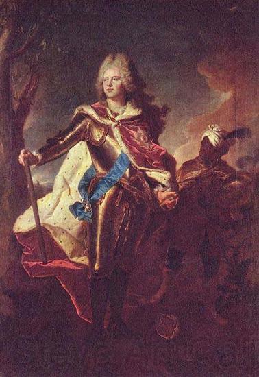 Hyacinthe Rigaud Portrait of Friedrich August II of Saxony Germany oil painting art